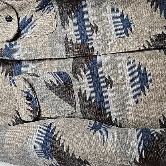 Jachs New York outdoor Indian tribal western button down wool blend jacket sz Lg - Picture 5 of 9